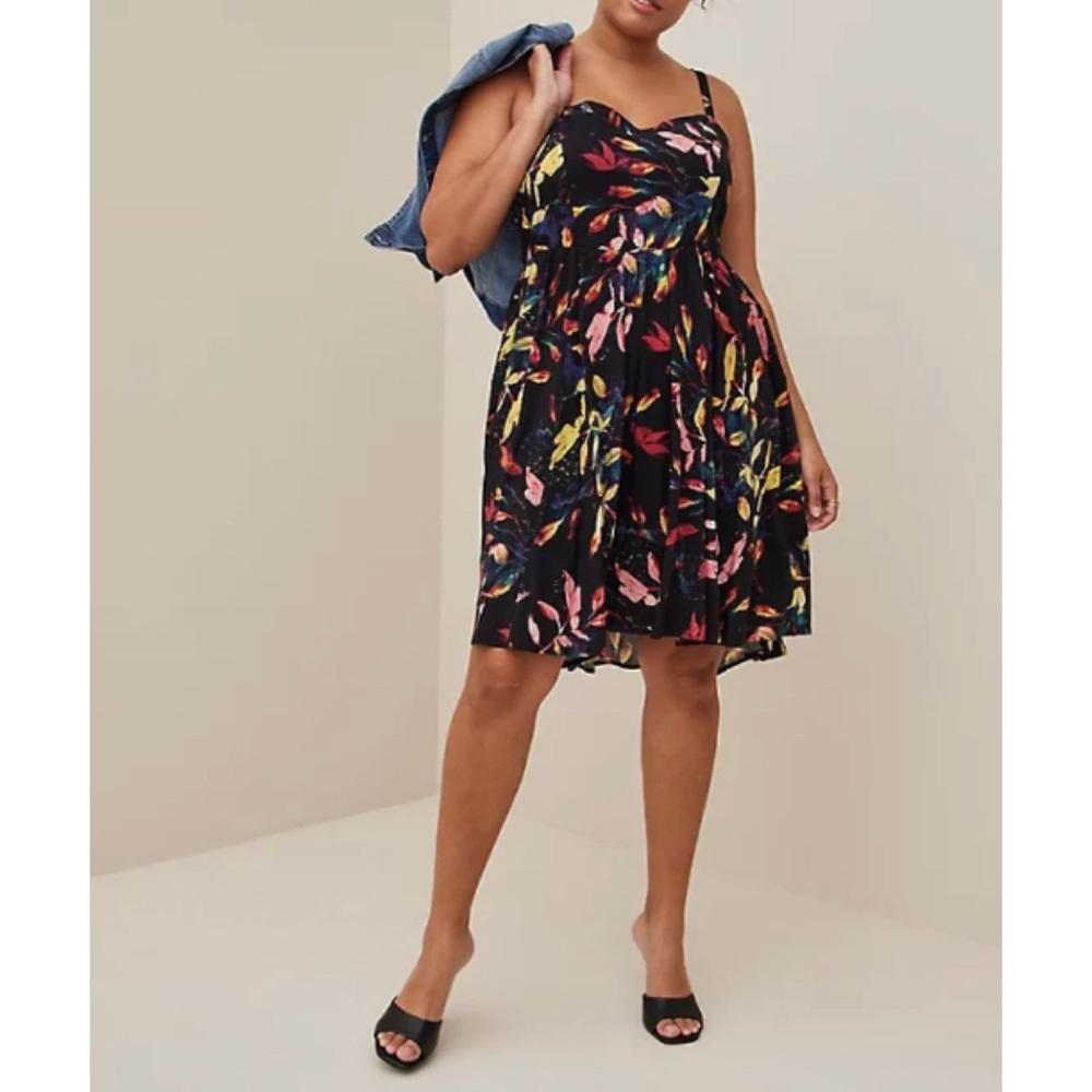 🆕 Mini Challis High Low Skater Dress 3 3X 22 24 NWT Torrid New!